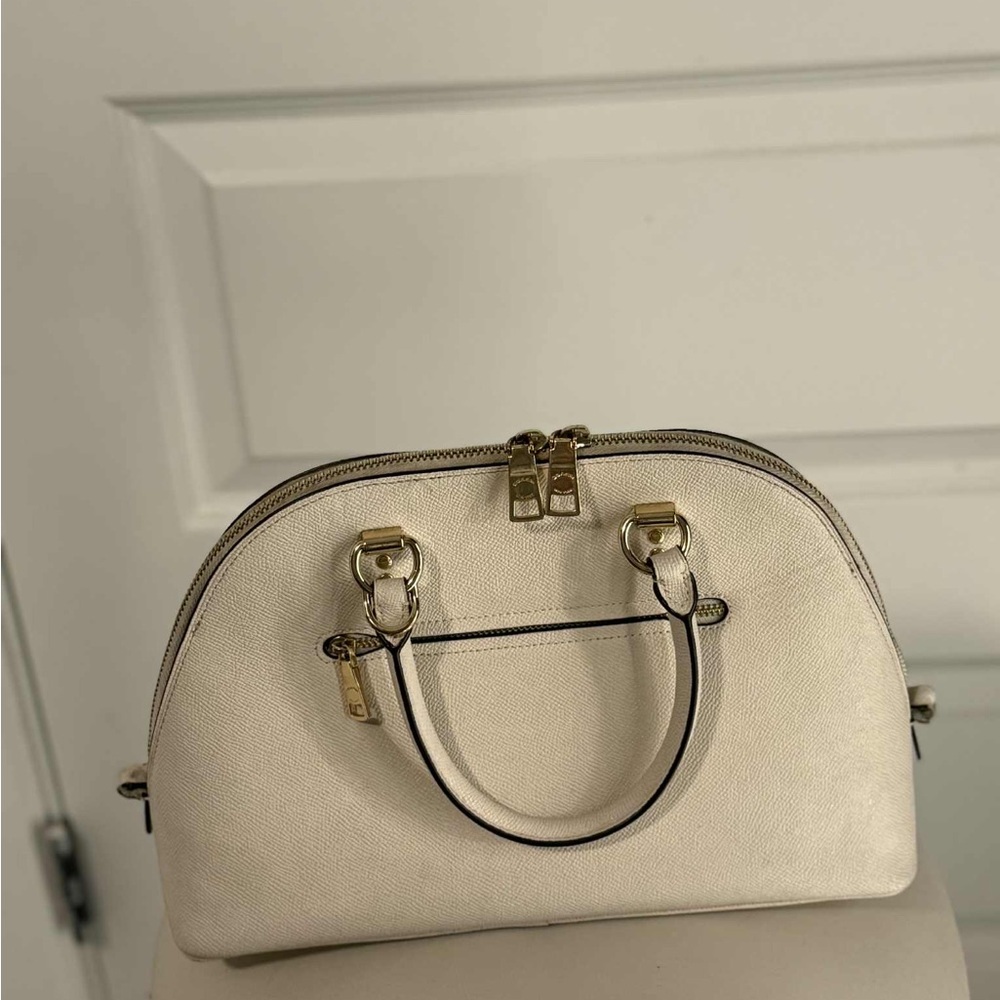 Coach Ivory Satchel with Gold Accents - Picture 2 of 2